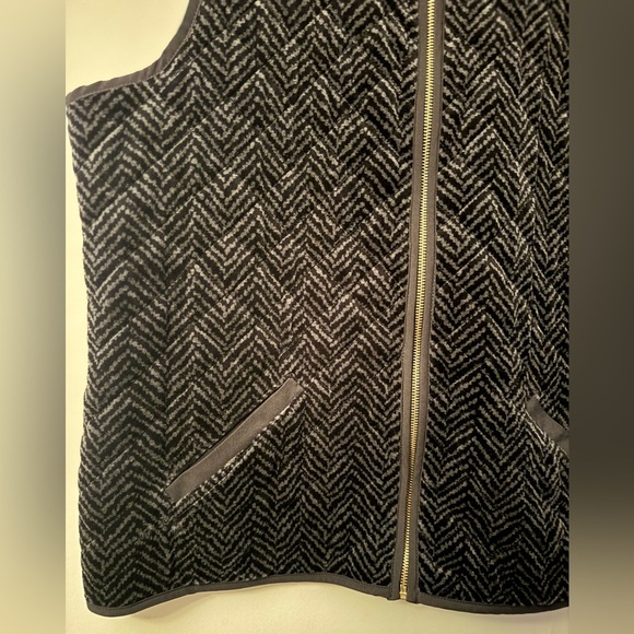Charter Club Black and Gray Herringbone Vest - Picture 3 of 5
